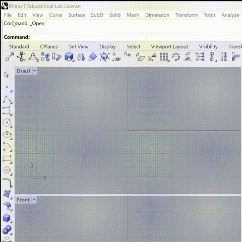 Opening a Rhino file